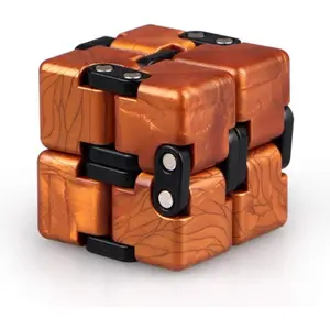 QIYI Little Golden Elephant Upgraded Infinity Cube Fidget Toy,Cool Mini Gadget Best for Stress and Anxiety Relief and Kill Time, Special Designed Texture Artistic and Fashion (Gold)