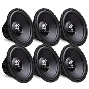 Hifonics 12" 800 Watt 4 Ohm DVC Car Audio Subwoofer Power Bass Sub (6 Pack)