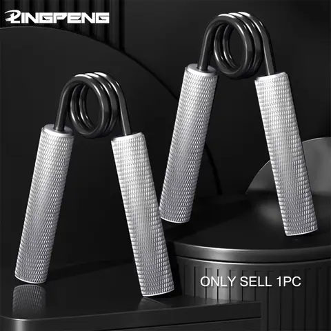 50-300lb Resistance Metal Grip Strength Trainer, Solid Aluminum Handle, Rustproof Spring, Non-Slip Texture, Unisex Power Training Tool, Hand Grip Strengthener, Workout Accessories
