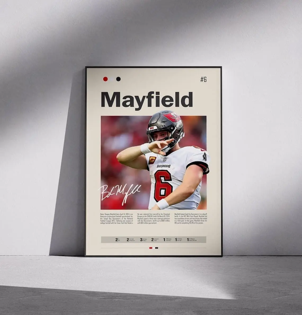 Baker Mayfield Poster, Baker Mayfield Fan gift, Man Cave Decor, Man Cave Poster, Football Wall Art, Sports Wall Decor, Sports Home Décor, minimalist football print
