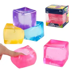Transparent Cube Squeeze Stress Balls - Squishy Fidget Toys