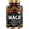 MAJU Organic Maca Capsules (120ct) - Edible Vegetarian Dietary Supplement, Red, Yellow, & Black Maca, Hormone, Healthcare, Optimum Stamina & Fitness