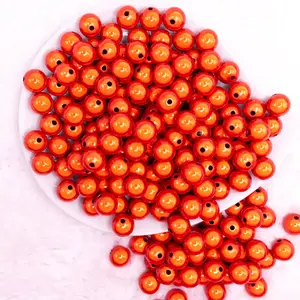 12mm Orange Miracle Bubblegum Bead