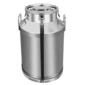 15.85 Gallon 201 Non-Magnetic Stainless Steel Milk Can with Double Seal & Silicone Ring, 1mm Thick Leakproof Bucket for Liquid/Solid Storage, Large Capacity Food Grade Container for Hotel, Restaurant, Kitchen, Warehouse
