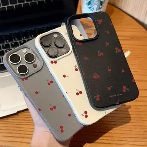 Phone Case - Super cute cartoon cherry lychee design, suitable for iPhone 17/16/15/14/13/12/11/X/XS/XSMAX, drop-resistant and durable, stylish design, trendy, high-end protective case