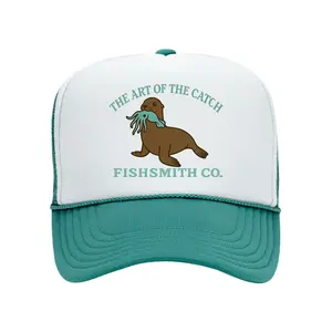 Fish Smith Teal Otter Youth Trucker Hat