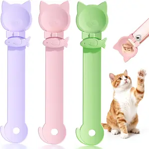 3PCS Cat Treat Spoon Feeder, Lickable Cat Treat Squeeze Dispenser for Cats & Small Pets, Wet Food Feeding Tool