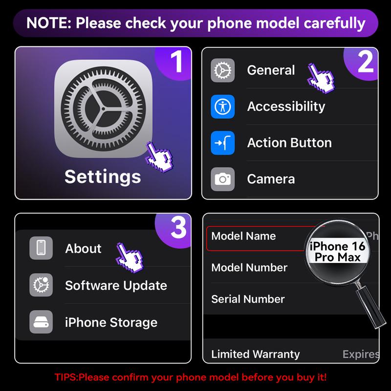 Apple iPhone 17 16 15 14 13 12 Max Plus Pro Magnetic Mobile Phone Case with MagSafe Camera Ring Holder, Military-Grade Protection, Anti-Fall, Non-Yellowing, Wireless Casing Protector Cover, Black Silicone