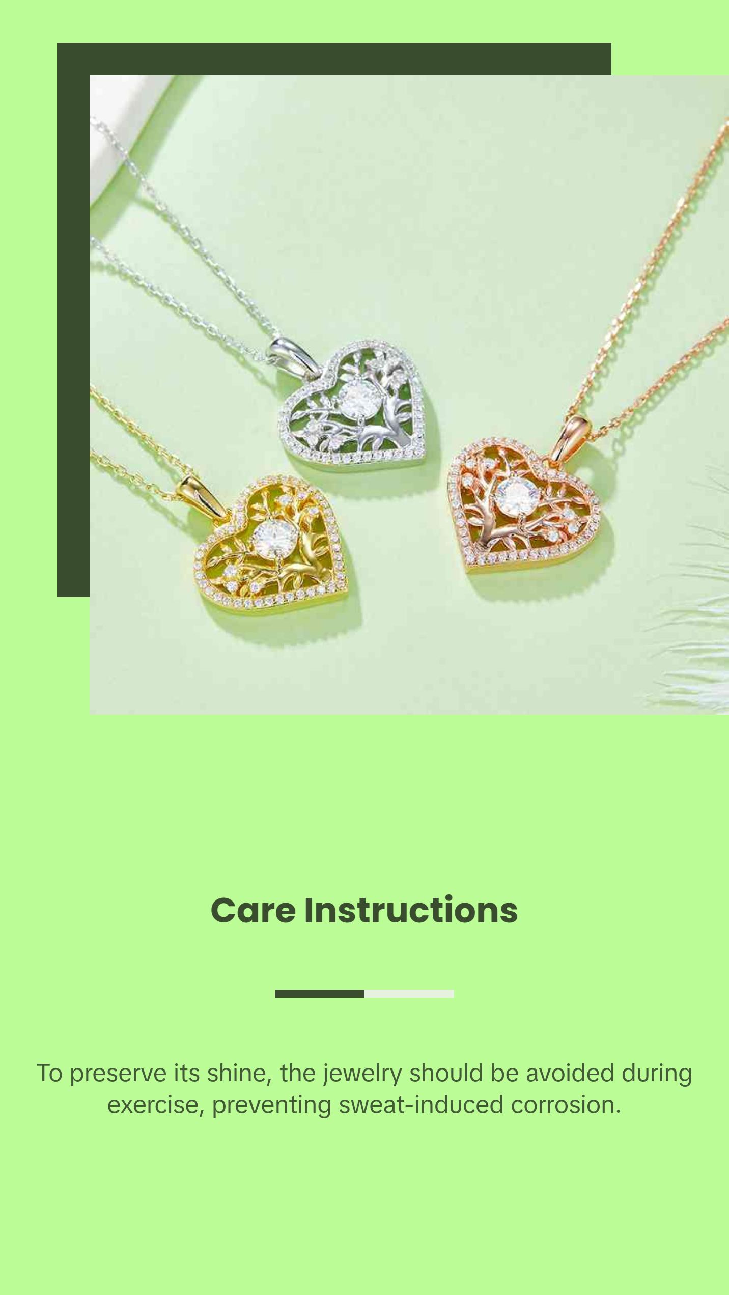 Moissanite 925 Sterling Silver Heart Shape Necklace