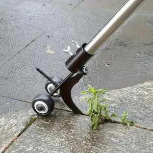 Manual Crack Weed Puller Tool with Wheel, Garden Path Sidewalk Paver Gap Weeder, Effortless Weed Removal, One Piece Set