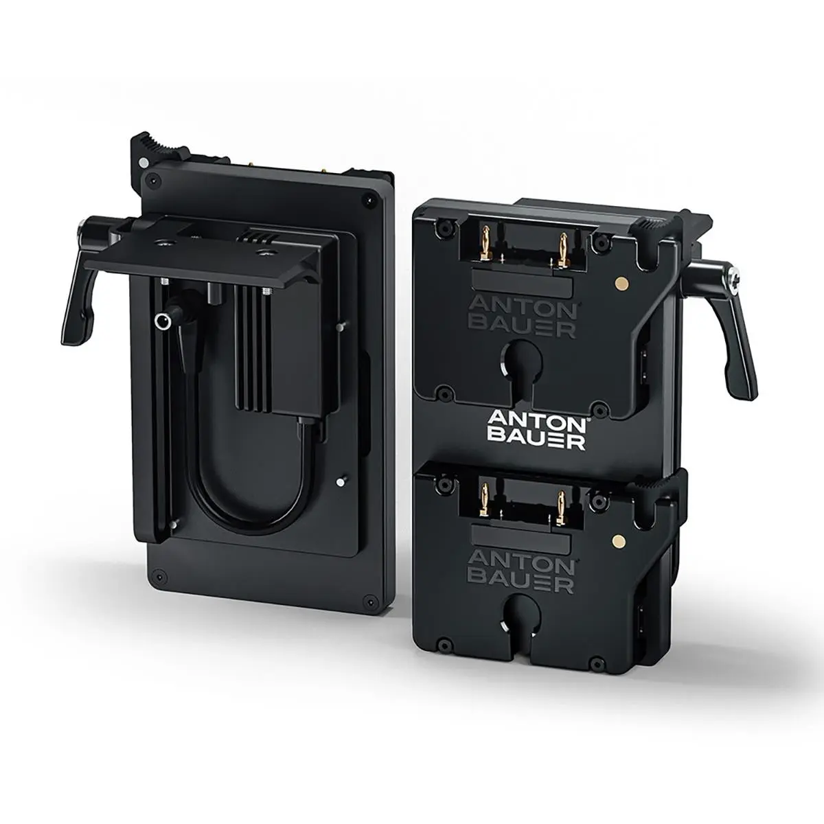 Anton Bauer Compact Metal Dual Micro Battery Bracket with P-Tap, Gold Mounting for Sony PXW-FX9 & Cinema Users, 2-Pack Dual Pack
