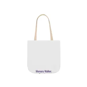 Memory Walker. Daughter. Granddaughter. Canvas Tote | World Alzheimer's Month Caregiver Gift in Royal Purple — Awareness Memorial Senior Fam