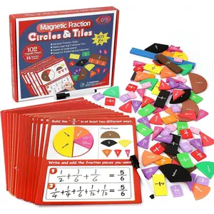 Fraction Tiles & Fraction Circles Activity Set - Math Manipulatives for Elementary School - Fraction  & Resources - Fraction Strips & Bars