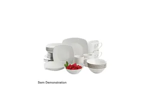 Gibson 108050.3 Hagen 30 Piece Dinnerware Set, White Gibson 108050.3 Hagen 30 Piece Dinnerware Set, White