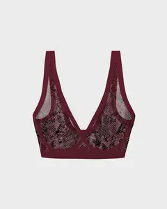 Bordeaux Snake Sheer Bralette