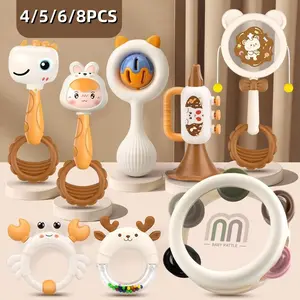 Baby Rattle Toy Set, Auditory Development, Early Sensory Learning, Color Recognition, Parent-Child Interaction, Nursery, Home Use, 18m+ Baby Toys