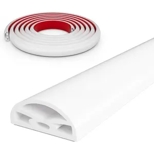 78" White Silicone Shower Threshold Water Dam Stopper Self Adhesive Collapsible Walk in Splash Guard Seal Strip for Bathroom and Kitchen Dry and Wet Separation
