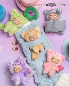 Grumpipi Dreamy Whisper Series Plush Blind Box Keychain – Cute Sleepy Doll Mystery (Random 1pc)