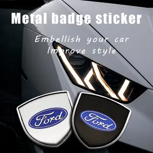 3D Metal Shield Emblem Car Sticker Body Decal, Compatible with Ford Focus 2 3 4 Mk2 Mk3 Mk4 St F150 Mondeo Fiesta Fusion Ranger Mustang