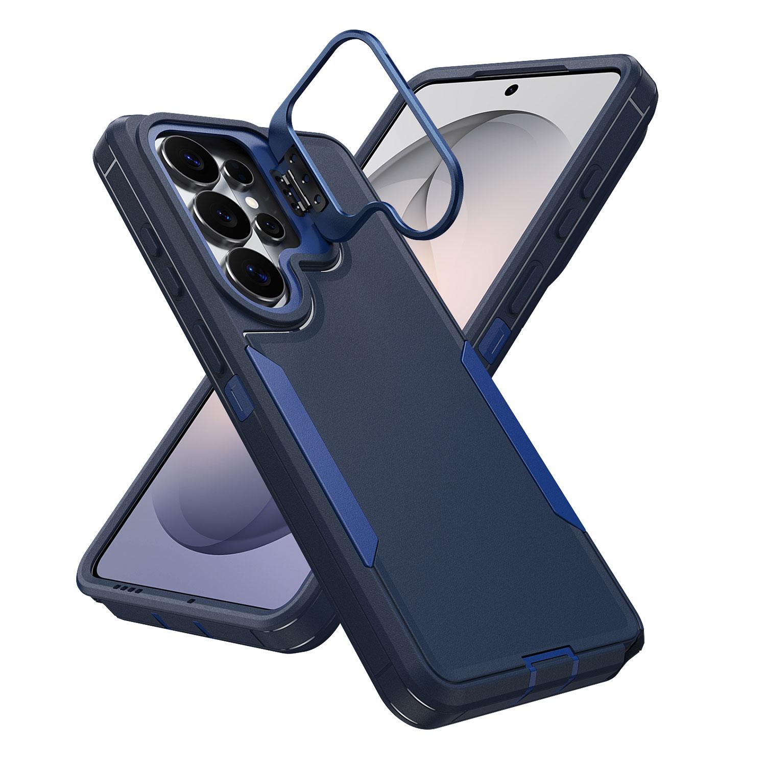 3-Layers Heavy Duty Defender Case for Samsung Galaxy S26 Ultra Plus S25 S24 S23 Ultra Plus, Built-in Camera Lens Kickstand, Shockproof Dropproof Bumper Case, Full Body Rubber Protective Phone Cover