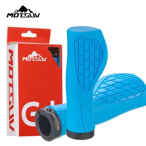 1 Pair Non Slip Bike Grip, Mountain Bike Grip, Soft Rubber Mountain Bike Grip, Non Slip Comfortable Lockable Bike Grip, Handlebar Grip, Bike Parts