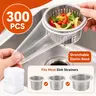 AISOON 300pcs Polyester Disposable Ultra-Fine Mesh Sink Strainer Bag - Anti-Clogging Stretchable Sieve, Compact Kitchen Essential Gadget, Bathroom Home Gadget, Tiny Scrap Grabber for Easy Dishwashing