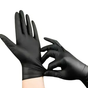 10/20/30/50/100 pairs of black polyvinyl chloride disposable gloves, non-latex material, suitable for household cleaning, kitchen use and other occasions, bathroom cleaning, kitchen cleaning gloves, for washing dishes, household kitchen cleaning gloves