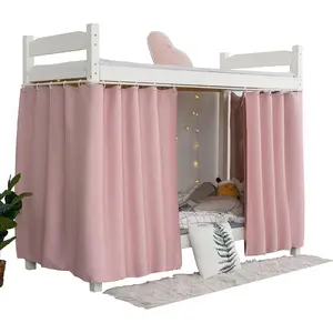 Blackout Bottom Bunk Bed Curtains Privacy Twin Size for Home Dorm, 2 Panels, Pink