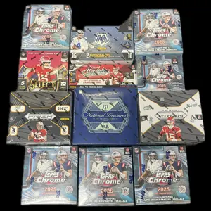 12 Box Pick Your Player Break - 1X 2025 Topps Chrome Jumbo Hobby, 1x 2025 National Treasures Hobby, 1X 2025 Prizm hobby, 1X 2025 Prizm Black Hobby, 1X Select Hobby, 1X Absolute Hobby, 1x Mosaic Hobby, 5X Chrome Football Megas