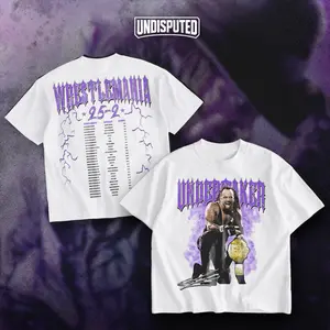 UNDISPUTED The Undertaker Heavy Cotton T-shirt WWE Fight Night Shirt Fan Apparel Classic Pump Cover Oversized Gift For Wrestling Fans DTG Printed