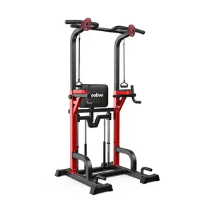Pooboo Power Tower Dip Station, Pull Up Bar Stand for Fitness Home Gym Workout, Pull Up Dip Station, Multi-Function Power Tower Pull Up Bar,Adjustable Strength Training Fitness Equipment