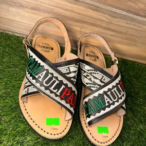 Tamaulipas Sandals - Handcrafted Leather Sandals with Colorful Embroidery and Comfortable Huarache Fit for Everyday