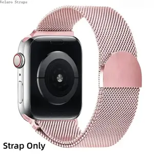 Magnetic Milanese Loop Apple Watch Band, Stainless Steel Mesh Strap for Series 1-11/SE/Ultra 1-3 (38-49mm), Waterproof Stylish Replacement for Men & Women,summervibes
