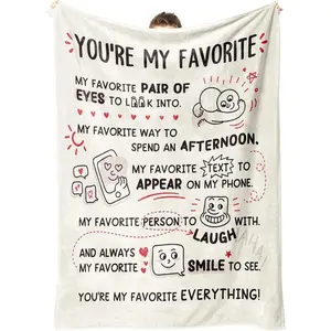 Girlfriend Gifts, Valentines Day Anniversary Birthday Gifts for Girlfriend Boyfriend- I Love You Blanket for Him Her- Romantic Gift for Him Her Husband Wife Fiance, soft cozy throw blanket anime flannel multifunctional