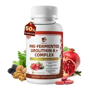 Triple-Strength Urolithin A+ Complex for Cellular Health, Function & Well-Being, Concentrated Pre-Fermented Urolithin A+ Plus Wormwood, Psyllium Husk & DGL for Gut Support, 120 Count