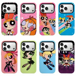 The P0werpuff G1rls Phone Case, Double Layer Film Hard Cover, Blossom Bubbles Buttercup Protective Case for  iPhone 11/12/13/14/15/16/17 series and Samsung S24-S26 series.Perfect for Her/Him Girly Phone Caseslovely gift