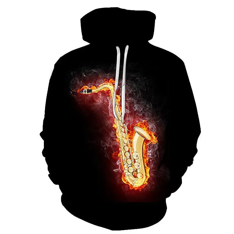 Sweatshirt 3D Digital Printing Colorful Flame