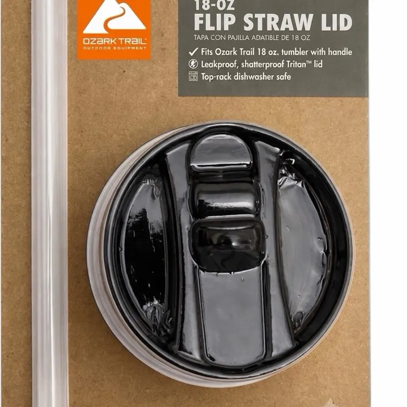 Flip Straw Lid Replacement for Ozark Trail 18oz Tumbler with Handle - Drinkware Accessory, Includes Straw, Leakproof, BPA Free