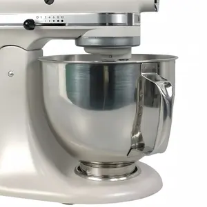 5 Quart Stainless Steel Bowl with Side Handle, 1 Count Durable Mixing Bowl for Baking, Mixer bowl replacement,Compatible with KitchenAid Stand Mixer 4.5qt to 5qt , Kitchen Utensils & Gadgets