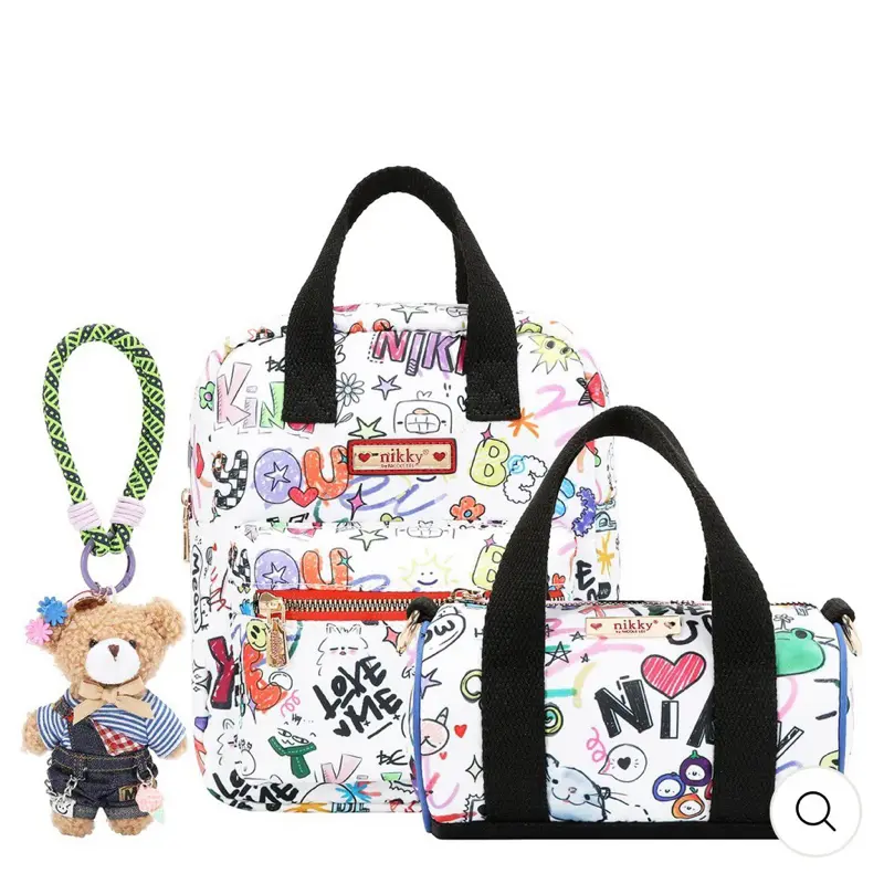 3-Piece Gift Set with Small Backpack Mini Crossbody Bag and Plush Charm Perfect for Gifting Versatile and Cute Options
