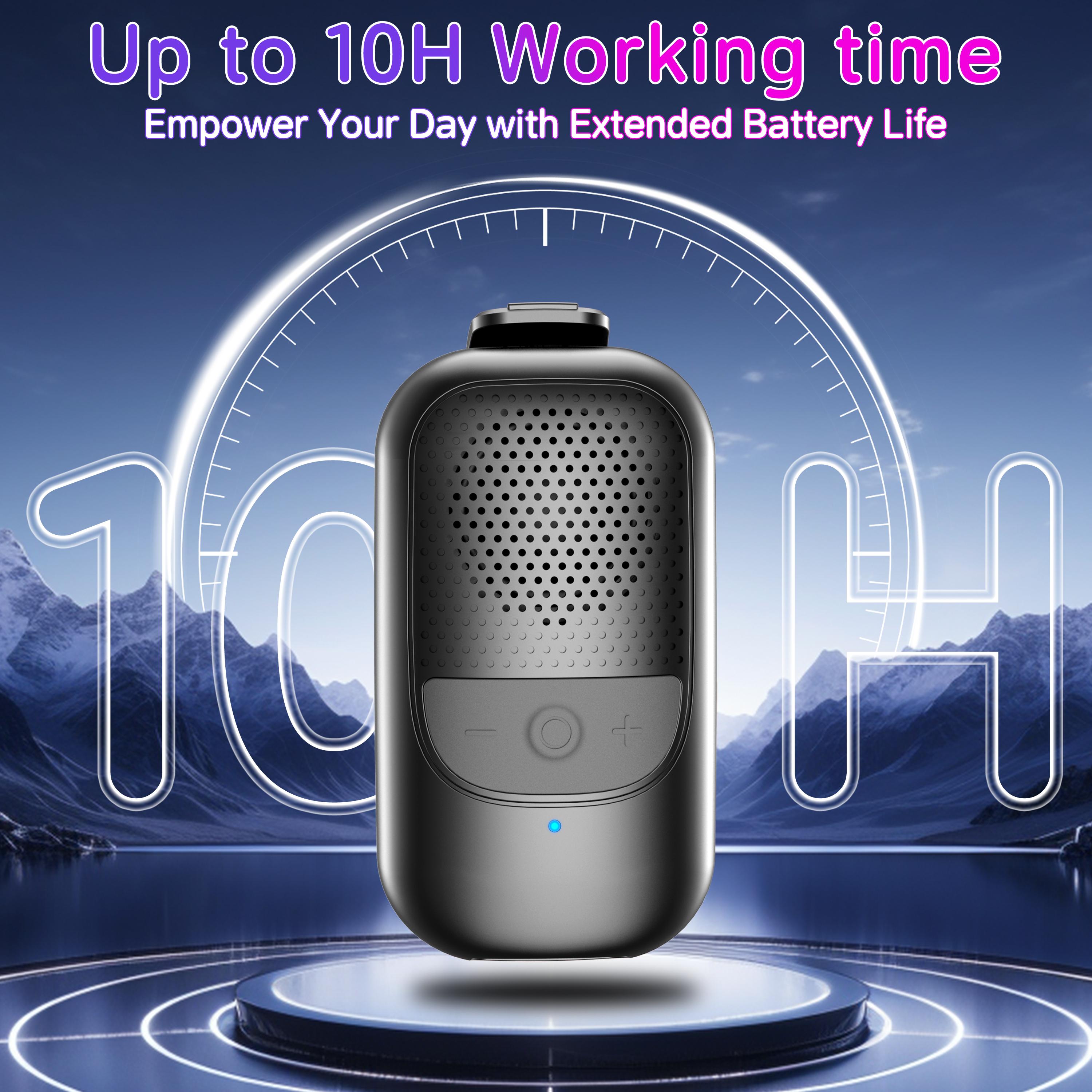 Waterproof Clip-On Bluetooth Speaker – 10H Playtime, Wireless Hands-Free Calls & Music for Work, Hiking, Running, Outdoors