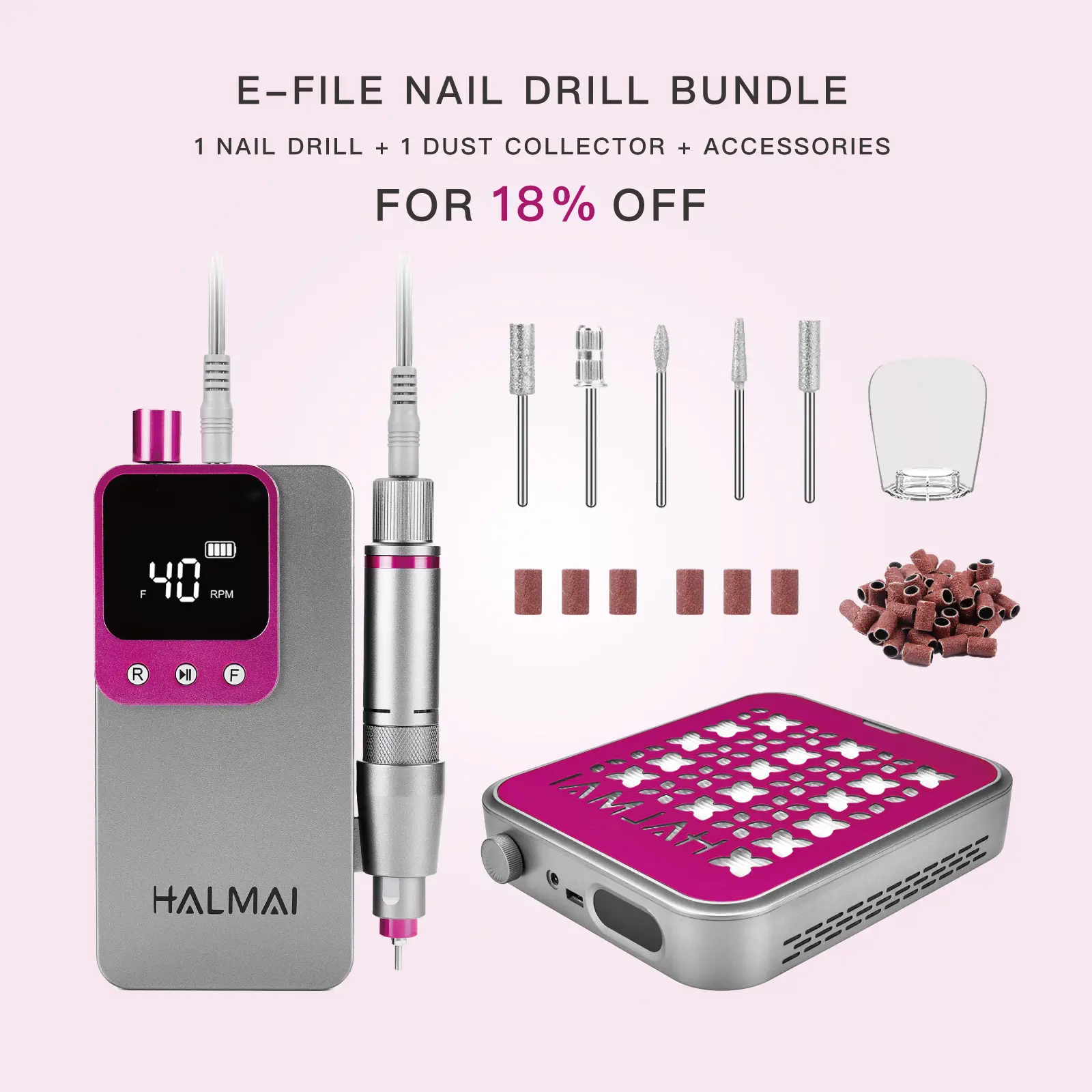 Grey+Ultra Power Nail Drill-grey