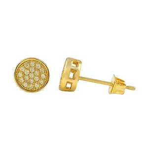 Bling Bling Earrings Small CZ Circle