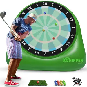 SWOOC Games – Bull Chipper | Giant Golf Darts (Over 6ft Tall) with 10+ Golf Games | Backyard Golf Game with Air Pump | Yard Games for Adults | Giant Outdoor Games for Adults and Family | Outside Games | Outdoor Games for Kids 8-12 | Inflatable Lawn Darts
