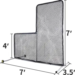 Kapler Mobile L-Screen Baseball Net - 7x7FT Wheeled Protector for Easy Relocation   The Ultimate Mobile Shield for Backyards, Batting Cages & Team Fields   Designed for Serious Players, Bullpen Catchers & Baseball Parents