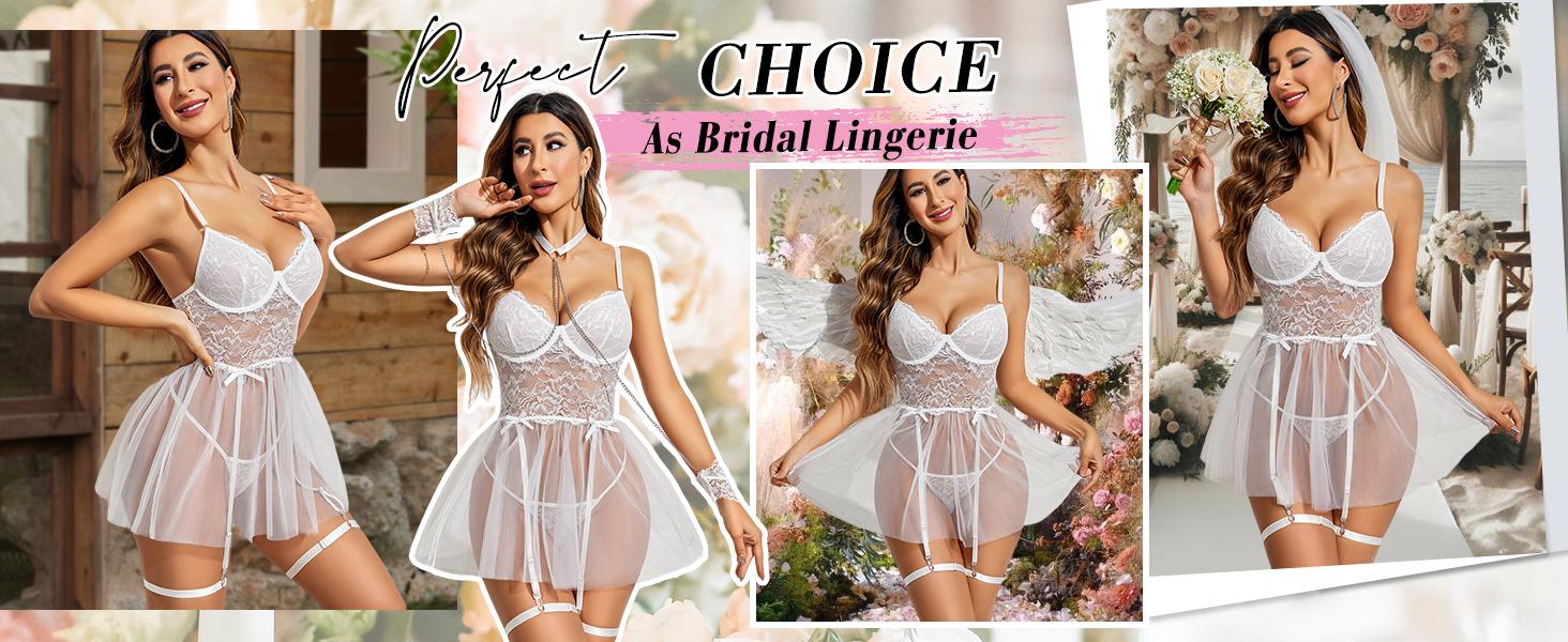 Avidlove Lingerie for Women Lace Underwire Lingerie Set with Garter and Chain Sleepwear SpringStatements Floral Cute Dress Polyester Comfy Mesh Avidlove Lingerie for Women Lace Underwire Lingerie Set with Garter and Chain Sleepwear SpringStatements Floral Cute Dress Polyester Comfy Mesh