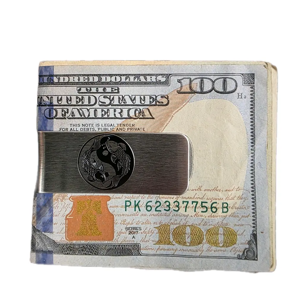 Yin & Yang Koi Fish Stainless Steel Money Clip