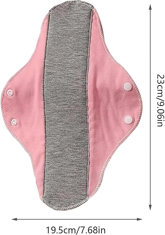 Reusable Washable Incontinence Pads for Women | Leak-Proof, Waterproof & Breathable | Pure Cotton & Bladder Leak Protection (Multicolor 4)