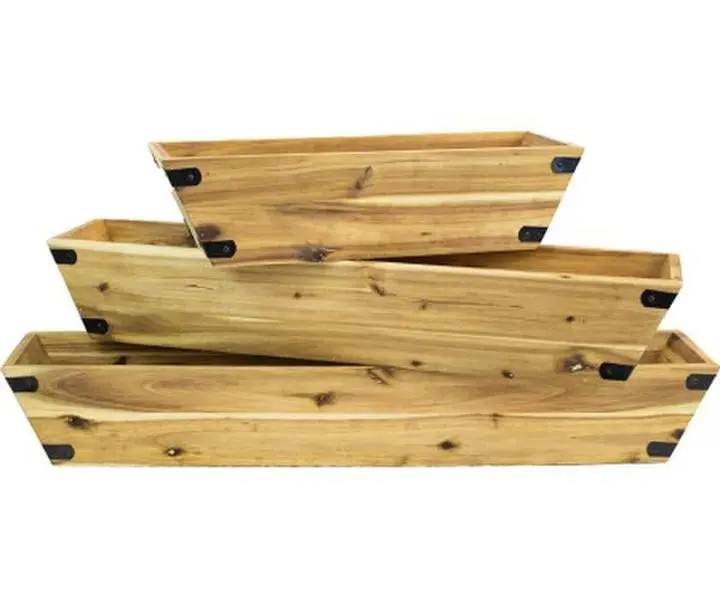 Syndicate Home & Garden 270343 36 in. Wood Window Box Planter, Pack of 2