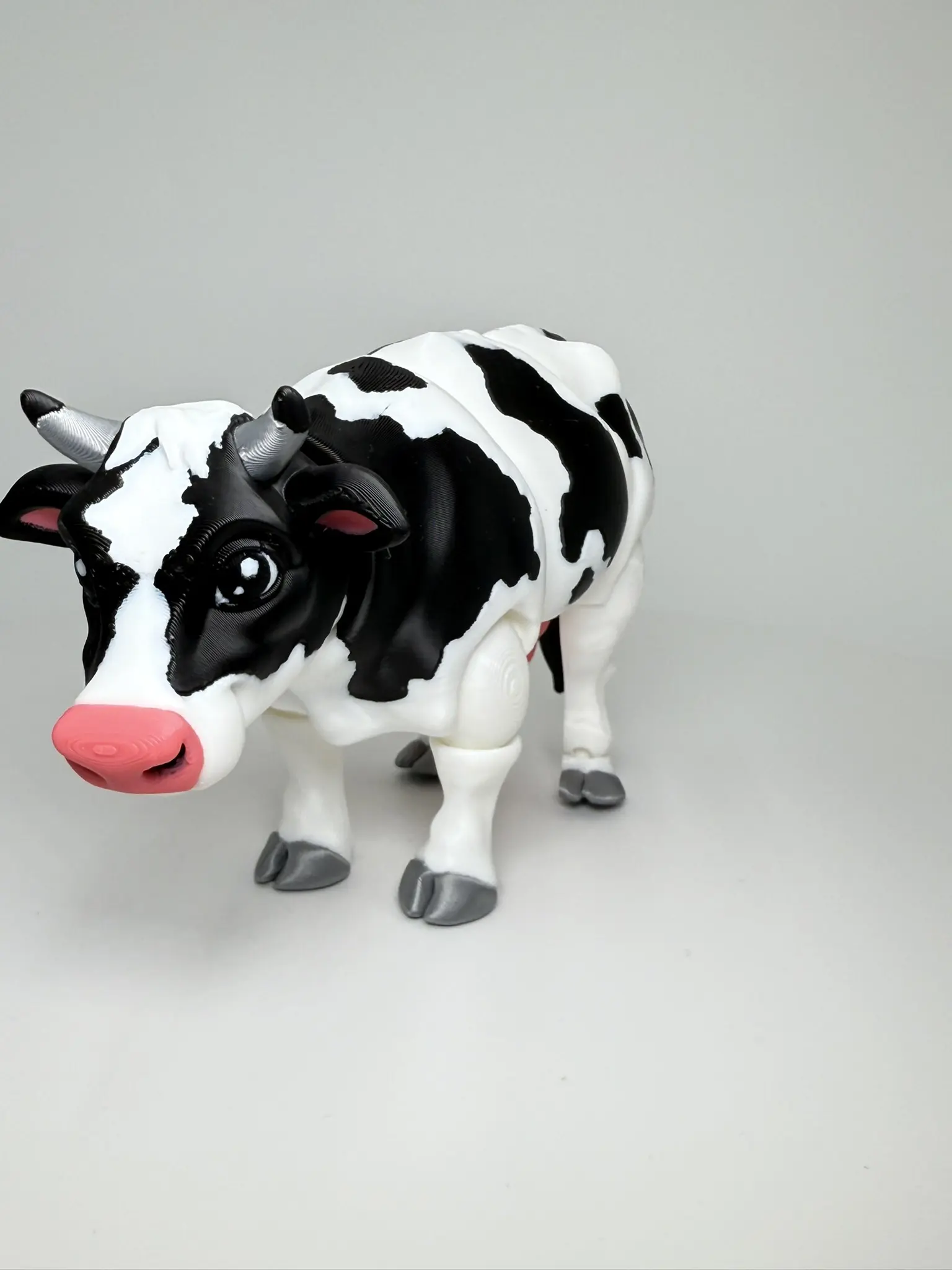 Adorable Black & White Cow Figurine – Farmhouse Charm with a Cute Twist